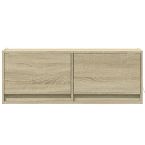 Έπιπλο Τοίχου Τηλεόρασης με LED Sonoma Δρυς 100x31x38 εκ. - Pakobazaar