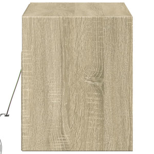 Έπιπλο Τοίχου Τηλεόρασης με LED Sonoma Δρυς 100x31x38 εκ. - Pakobazaar
