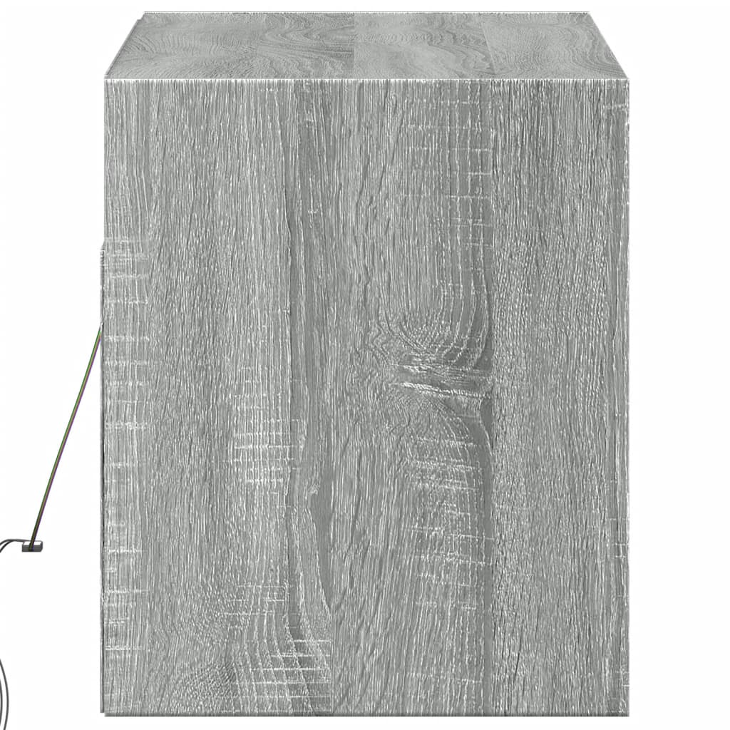 Έπιπλο Τοίχου Τηλεόρασης με LED Γκρι Sonoma 100x31x38 εκ. - Pakobazaar