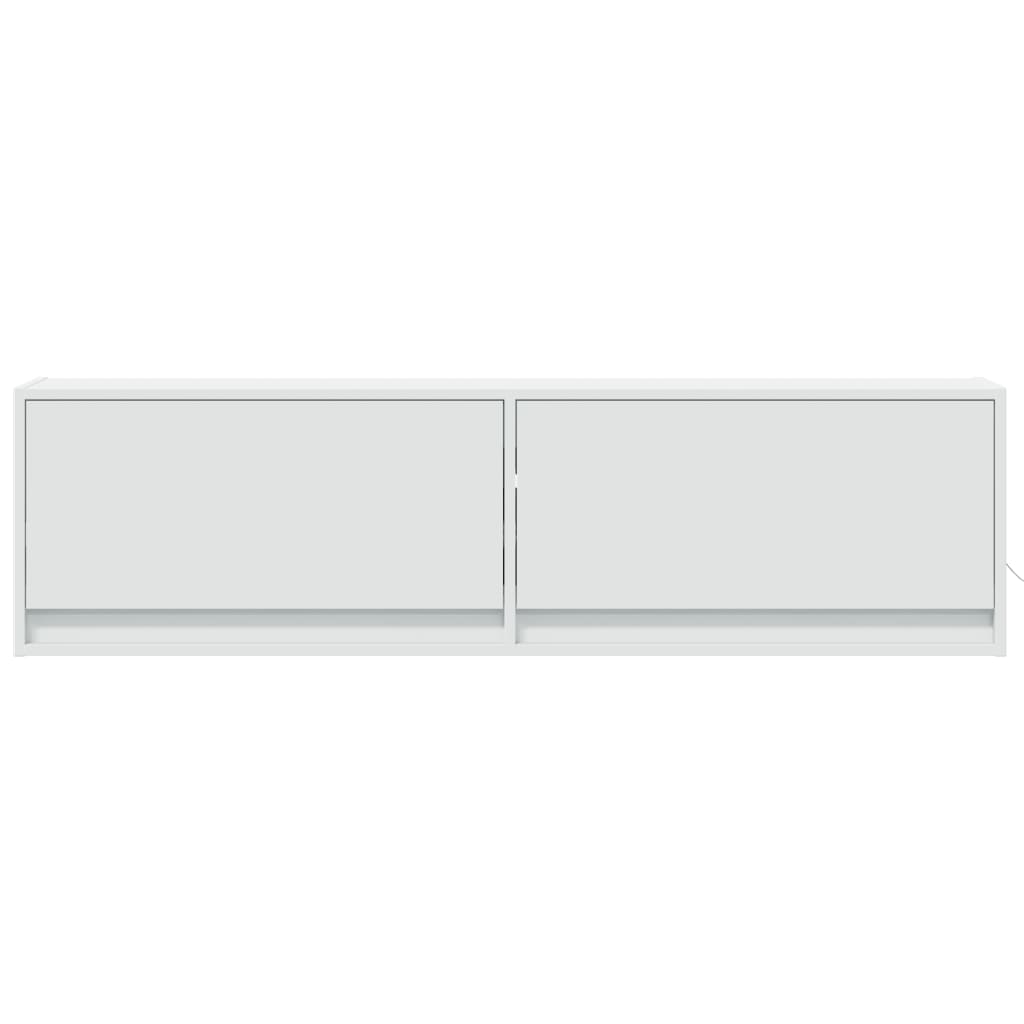 Έπιπλο Τοίχου Τηλεόρασης με LED Λευκό 140x31x38 εκ. - Pakobazaar