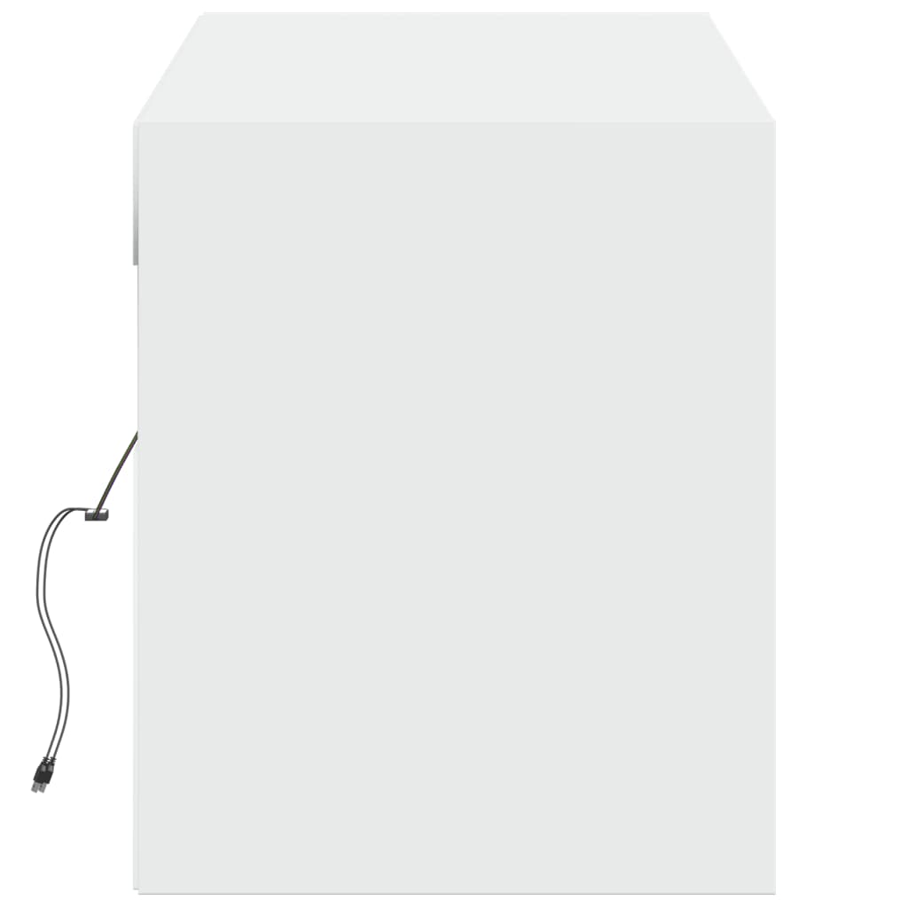 Έπιπλο Τοίχου Τηλεόρασης με LED Λευκό 140x31x38 εκ. - Pakobazaar