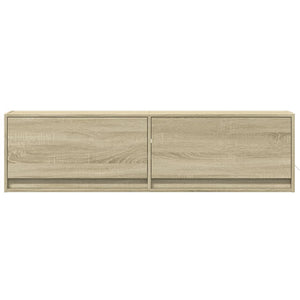 Έπιπλο Τοίχου Τηλεόρασης με LED Sonoma Δρυς 140x31x38 εκ. - Pakobazaar