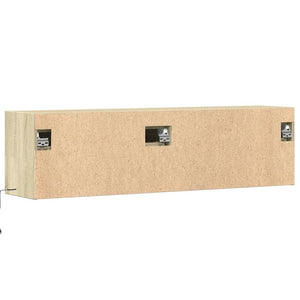 Έπιπλο Τοίχου Τηλεόρασης με LED Sonoma Δρυς 140x31x38 εκ. - Pakobazaar