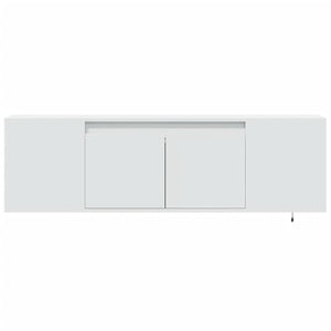 Έπιπλο Τοίχου Τηλεόρασης με LED Λευκό 135x31x39,5 εκ. - Pakobazaar