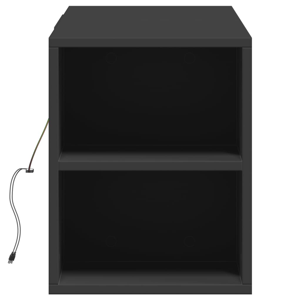 Έπιπλο Τοίχου Τηλεόρασης με LED Μαύρο 135x31x39,5 εκ. - Pakobazaar