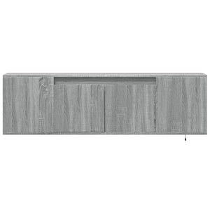 Έπιπλο Τοίχου Τηλεόρασης με LED Γκρι Sonoma 135x31x39,5 εκ. - Pakobazaar