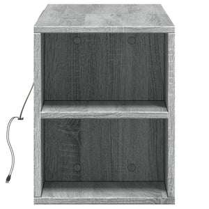 Έπιπλο Τοίχου Τηλεόρασης με LED Γκρι Sonoma 135x31x39,5 εκ. - Pakobazaar