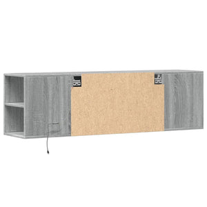 Έπιπλο Τοίχου Τηλεόρασης με LED Γκρι Sonoma 135x31x39,5 εκ. - Pakobazaar