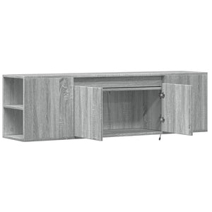 Έπιπλο Τοίχου Τηλεόρασης με LED Γκρι Sonoma 135x31x39,5 εκ. - Pakobazaar
