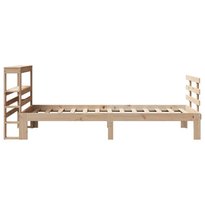 Πλαίσιο Κρεβατιού με Κεφαλάρι 90x200 εκ. από Μασίφ Ξύλο Πεύκου - Pakobazaar