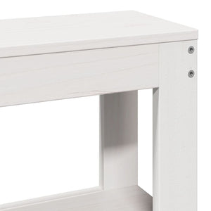 Πλαίσιο Κρεβατιού με Κεφαλάρι Λευκό 120x190 εκ. Μασίφ Πεύκου