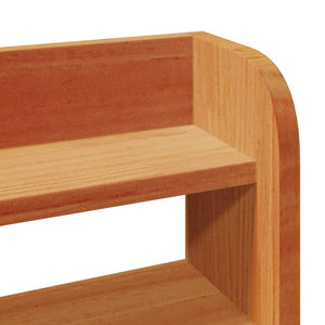 Πλαίσιο Κρεβατιού με Κεφαλάρι Καφέ Κεριού 140x190εκ Μασίφ Πεύκο
