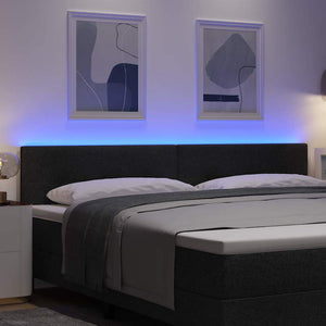 LED κεφαλάρι με LED ταινίες φωτός Μαύρο 200 cm ύφασμα - Pakobazaar