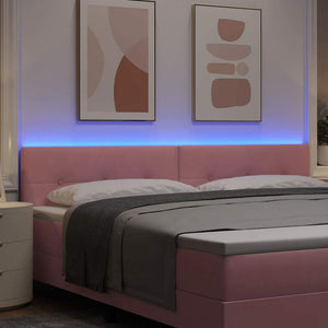 LED κεφαλάρι με φώτα λωρίδας LED Ροζ 200 cm Πολυεστέρας - Pakobazaar