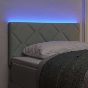 LED κεφαλάρι Ανοιχτό γκρι 80 cm Βελούδο