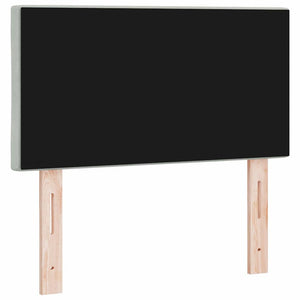 LED κεφαλάρι Ανοιχτό γκρι 80 cm Βελούδο