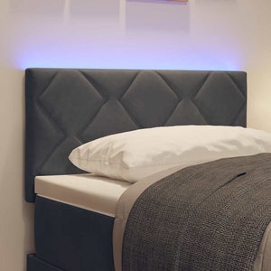 LED κεφαλάρι Σκούρο Γκρι 80 cm Βελούδο