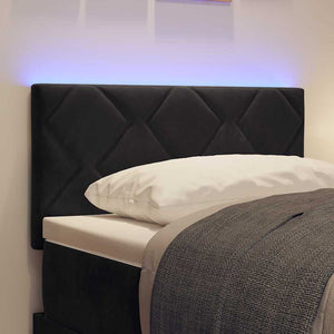 LED κεφαλάρι Μαύρο 80 cm Βελούδο