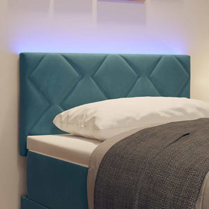 LED κεφαλάρι Σκούρο Μπλε 80 cm Βελούδο