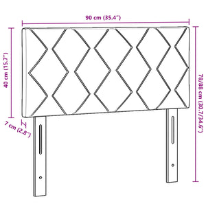 LED κεφαλάρι Ανοιχτό γκρι 90 cm Τεχνητό Δέρμα - Pakobazaar