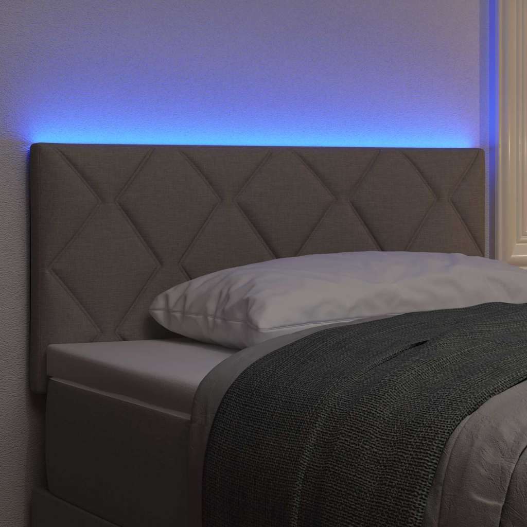 LED κεφαλάρι Taupe 100 cm ύφασμα