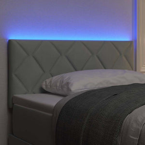 LED κεφαλάρι Ανοιχτό γκρι 100 cm Βελούδο