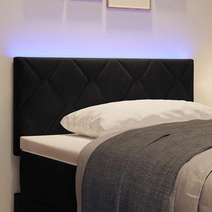 LED κεφαλάρι Μαύρο 100 cm Βελούδο