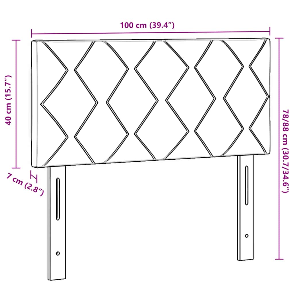 LED κεφαλάρι Ροζ 100 cm Τεχνητό Δέρμα - Pakobazaar
