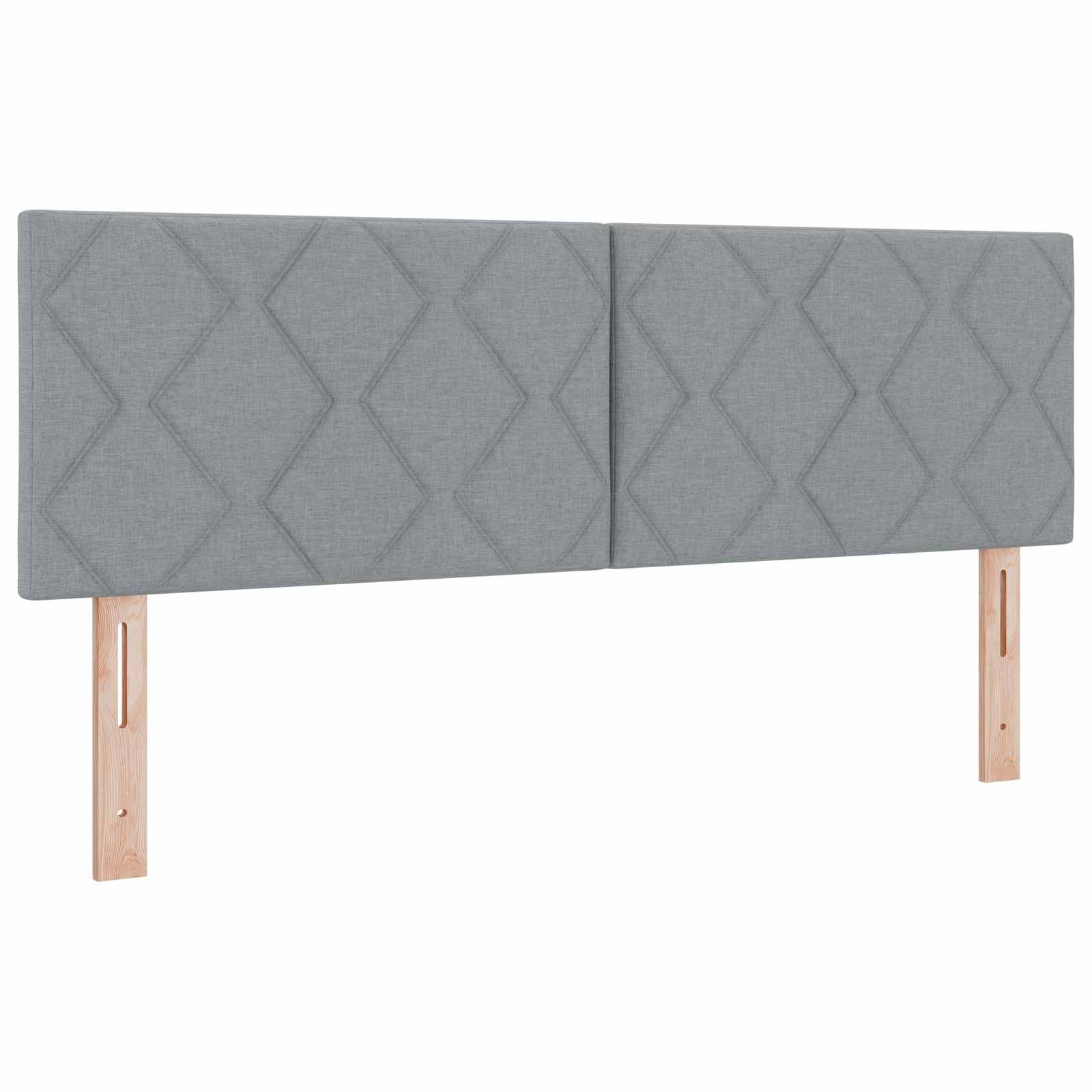 LED κεφαλάρι Ανοιχτό γκρι 144 cm ύφασμα - Pakobazaar