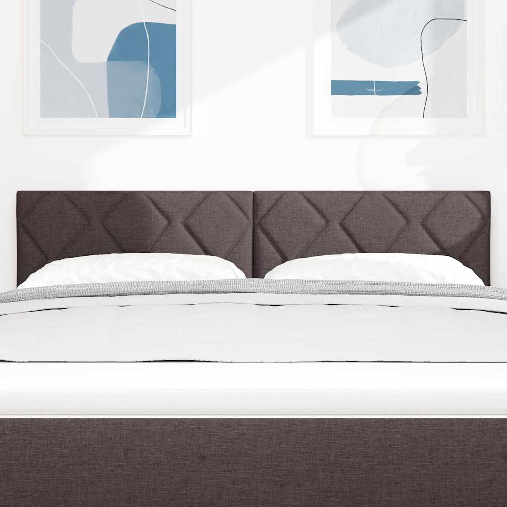 LED κεφαλάρι Καφέ 144 cm ύφασμα - Pakobazaar