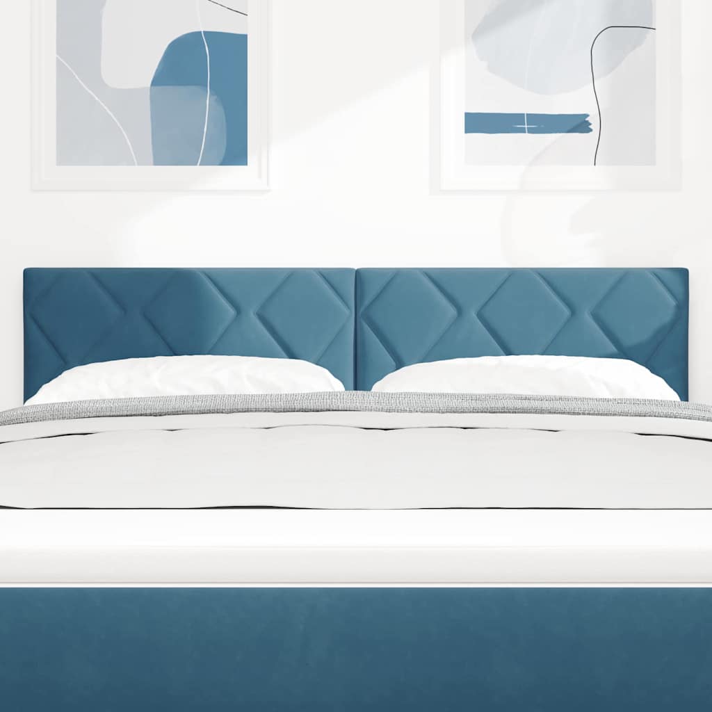 LED κεφαλάρι Σκούρο Μπλε 144 cm Βελούδο - Pakobazaar