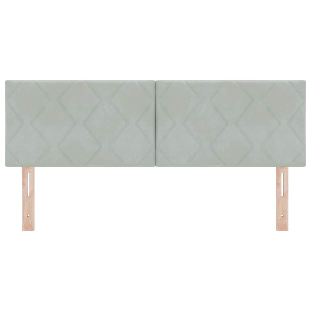 LED κεφαλάρι Ανοιχτό γκρι 160 cm Βελούδο - Pakobazaar