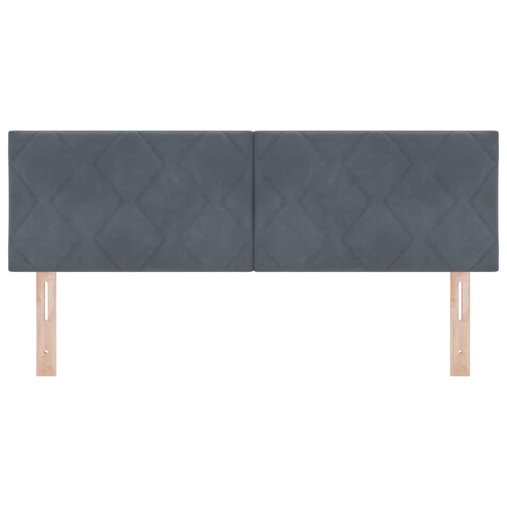 LED κεφαλάρι Σκούρο Γκρι 160 cm Βελούδο - Pakobazaar