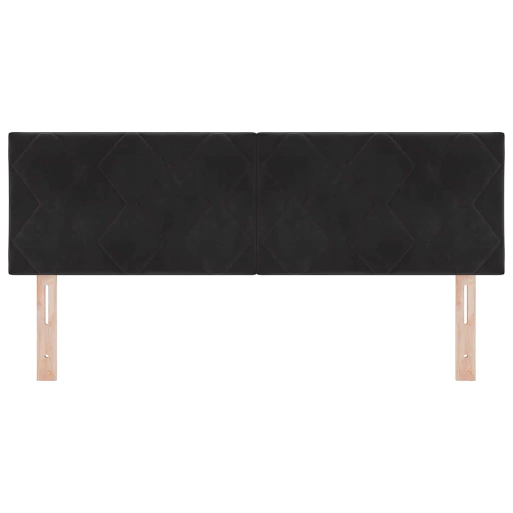 LED κεφαλάρι Μαύρο 160 cm Βελούδο - Pakobazaar