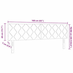 LED κεφαλάρι Σκούρο Πράσινο 160 cm Βελούδο - Pakobazaar