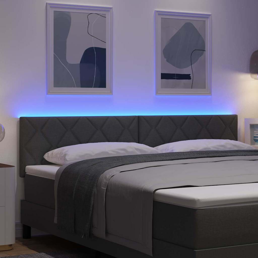 LED κεφαλάρι Γκρι 180 cm ύφασμα - Pakobazaar