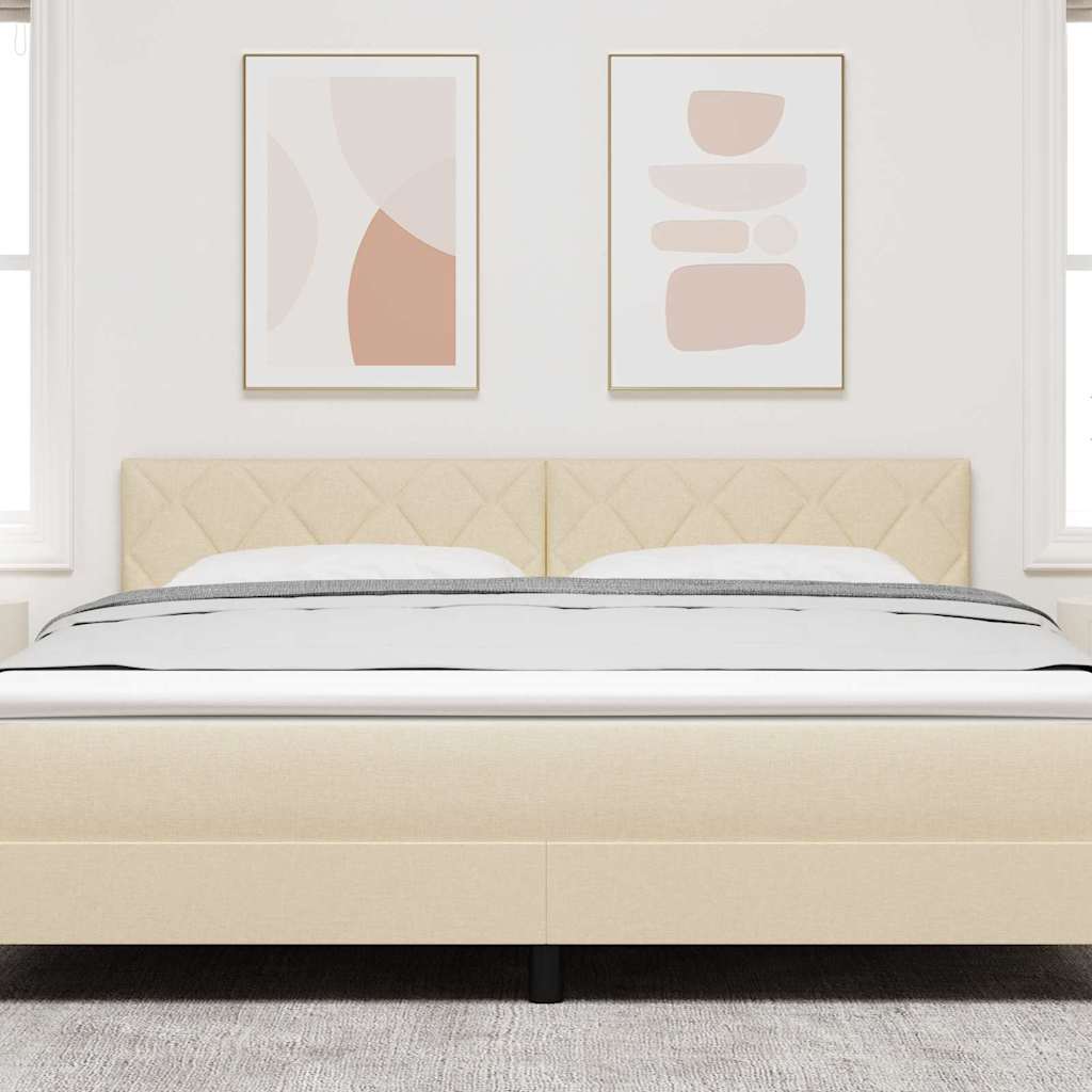 LED κεφαλάρι Κρεμ 180 cm ύφασμα - Pakobazaar