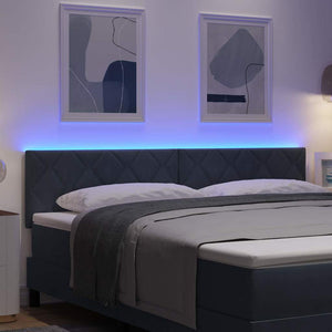 LED κεφαλάρι Σκούρο Γκρι 180 cm Βελούδο - Pakobazaar
