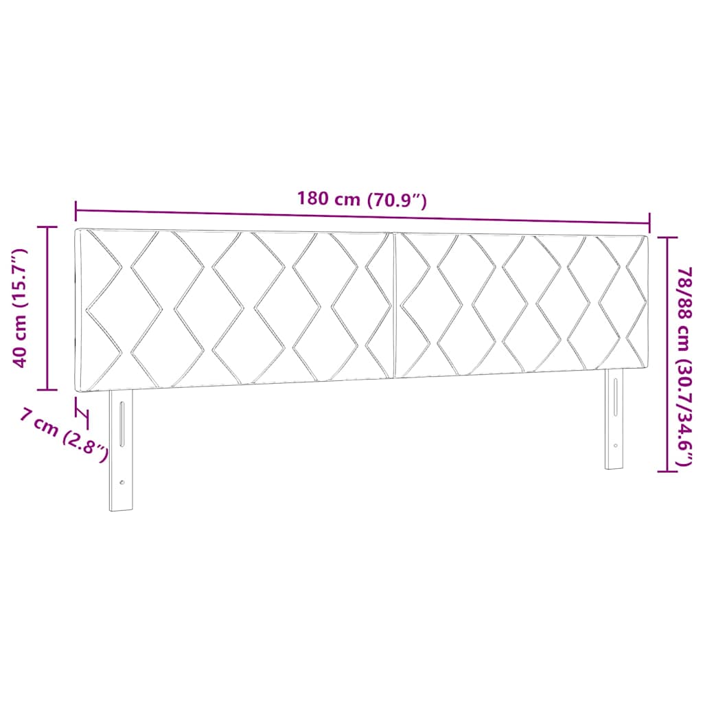 LED κεφαλάρι Σκούρο Μπλε 180 cm Βελούδο