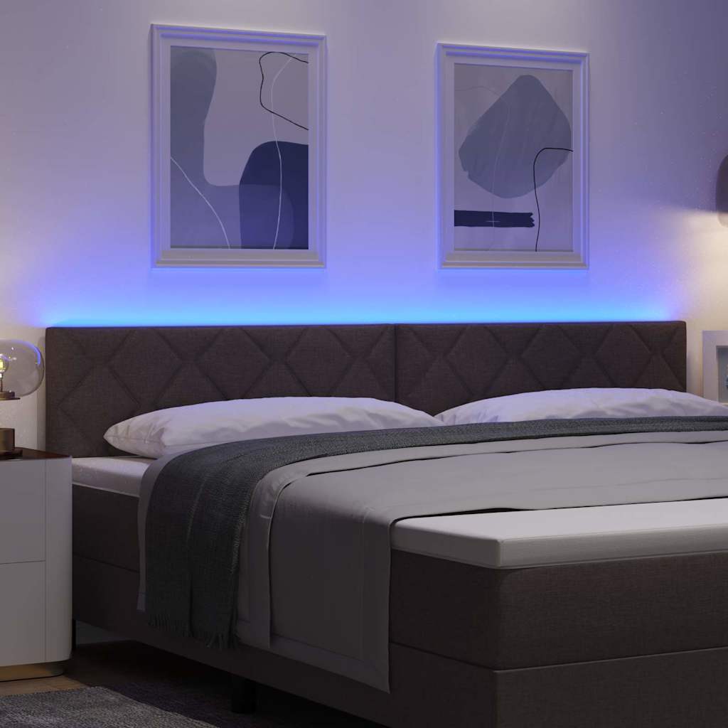 LED κεφαλάρι Καφέ 200 cm ύφασμα