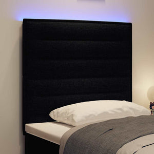 LED κεφαλάρι με φώτα λωρίδας LED Μαύρο 90 cm Πολυεστέρας - Pakobazaar