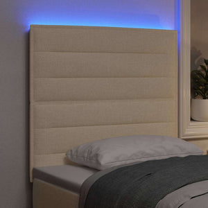 LED κεφαλάρι με LED ταινίες φωτός με κεφαλάρι Κρεμ 90 cm ύφασμα - Pakobazaar