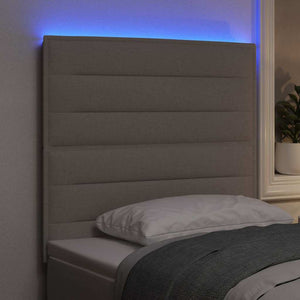 LED κεφαλάρι με φώτα λωρίδας LED Taupe 100 cm Πολυεστέρας - Pakobazaar