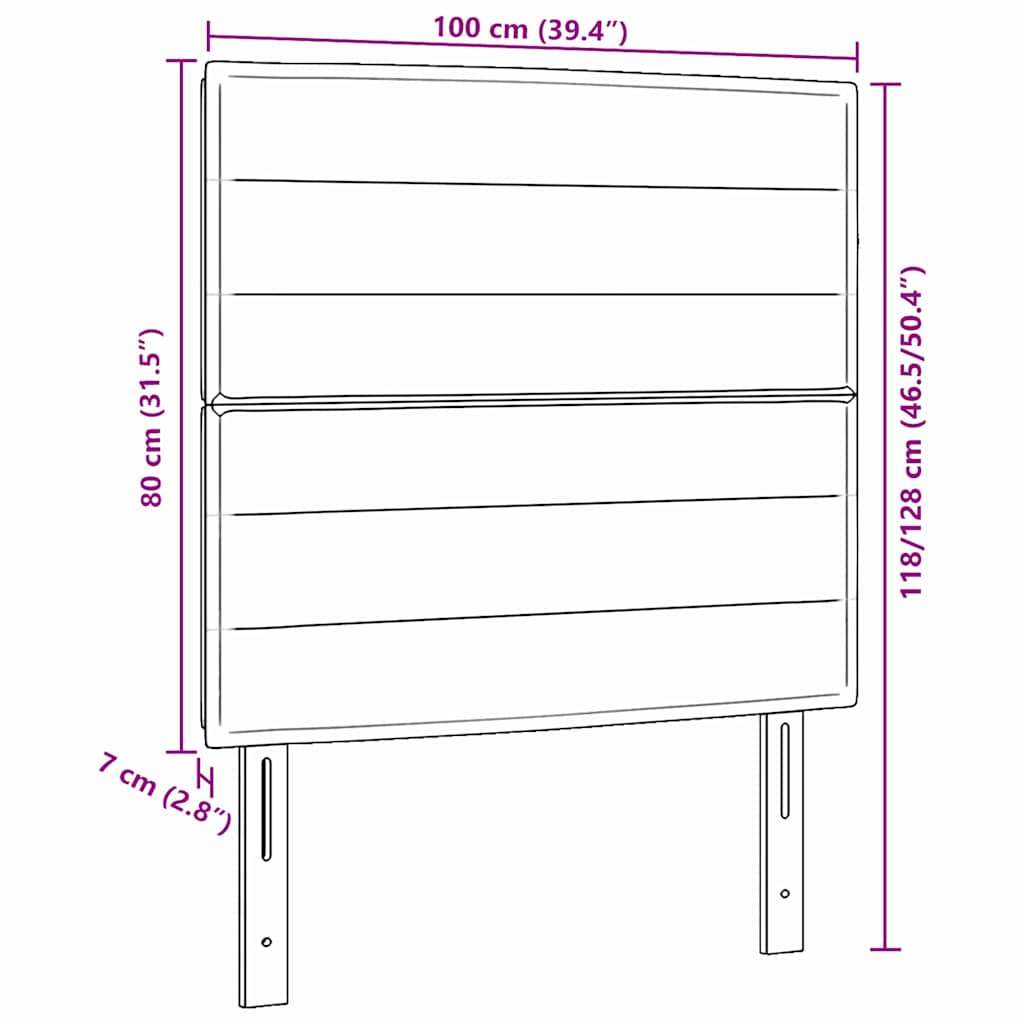 LED κεφαλάρι με φώτα λωρίδας LED Μπλε 100 cm Πολυεστέρας - Pakobazaar