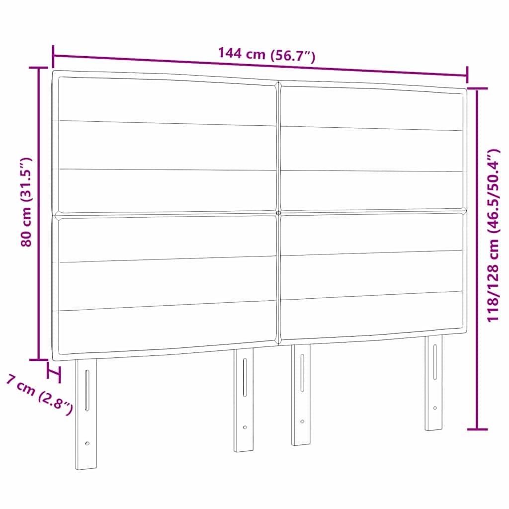 LED κεφαλάρι με κεφαλάρι Ανοιχτό γκρι 144 cm Πολυεστέρας - Pakobazaar