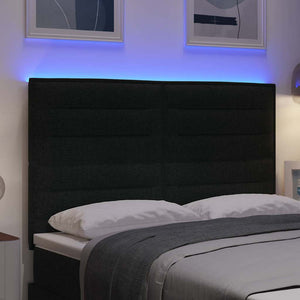 LED κεφαλάρι με φώτα λωρίδας LED Μαύρο 144 cm Πολυεστέρας - Pakobazaar