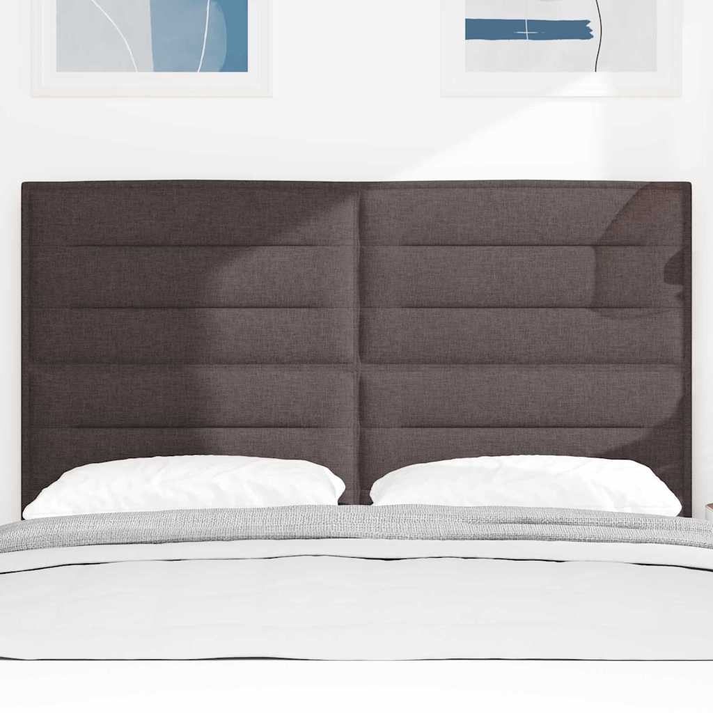 LED κεφαλάρι με φώτα λωρίδας LED Σκούρο Καφέ 144 cm Πολυεστέρας - Pakobazaar