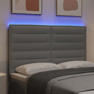 LED κεφαλάρι με κεφαλάρι Ανοιχτό γκρι 160 cm Πολυεστέρας - Pakobazaar