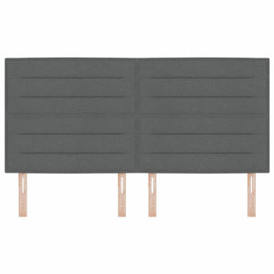LED κεφαλάρι με LED ταινίες φωτός Σκούρο Γκρι 180 cm ύφασμα - Pakobazaar