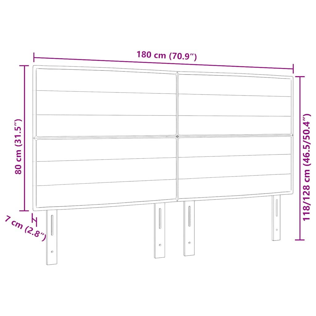 LED κεφαλάρι με LED ταινίες φωτός Σκούρο Γκρι 180 cm ύφασμα - Pakobazaar